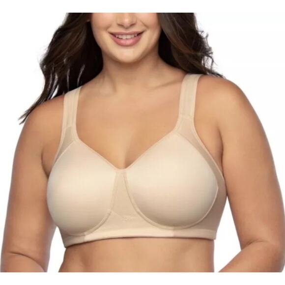 Vanity‎ Fair 71500 Sport Full Figure Breathable Bra Beige Neutral Size 42D - Picture 1 of 13